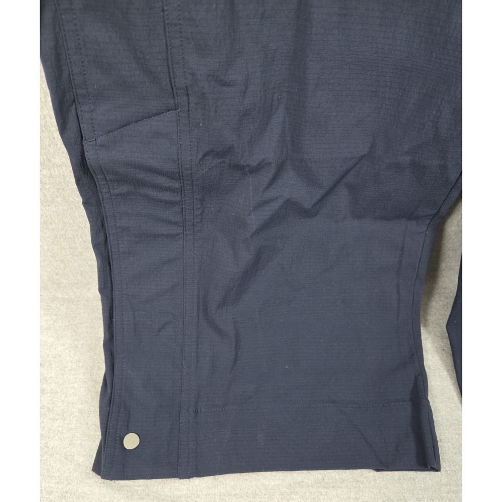 Athleta Trekkie M High Rise Parachute Pants Navy Blue Nylon Flex Waist Active - Picture 4 of 13
